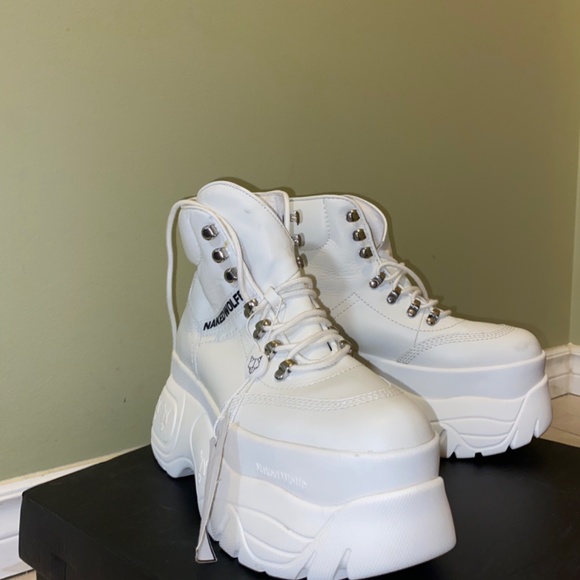 White platform shoes Naked Wolfe - Picture 2 of 3